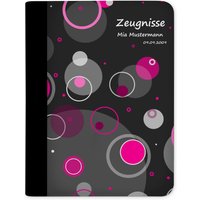 Zeugnismappe Personalisiert Mit Namen Kreise Pink von CreaDesign