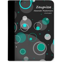 Zeugnismappe Personalisiert Mit Namen Kreise Türkis Zeugnismappe Personalisiert Mit Namen Kreise Türkis von CreaDesign