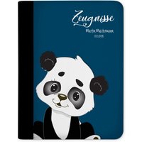 Zeugnismappe Personalisiert Mit Namen Panda Bär Blau von CreaDesign