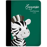 Zeugnismappe Personalisiert Mit Namen Zebra Petrol Zeugnismappe Personalisiert Mit Namen Zebra Petrol von CreaDesign