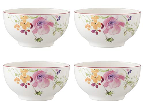 Villeroy & Boch Mariefleur Basic 4er Set Müslischalen French-Bol oval Porzellan von CREAFLOR HOME