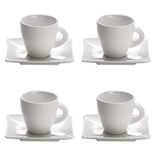 CREAFLOR HOME 4erSet Espressotasse mit Untertasse East Meets West 80ml weiß Maxwell & Williams von CREAFLOR HOME