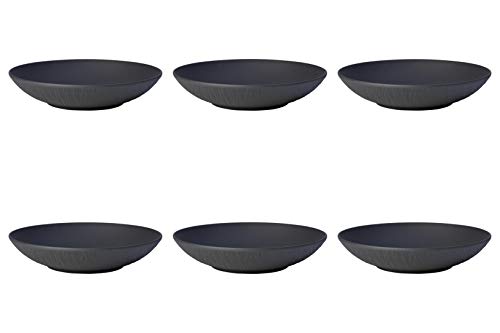 Villeroy & Boch Manufacture Rock 6er Set Suppenteller schwarz grau Porzellan von CREAFLOR HOME