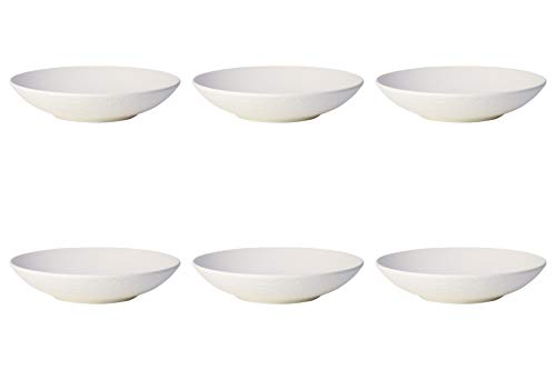 Villeroy & Boch Manufacture Rock Blanc Suppenteller 1,1l 6er Set weiß Porzellan von CREAFLOR HOME