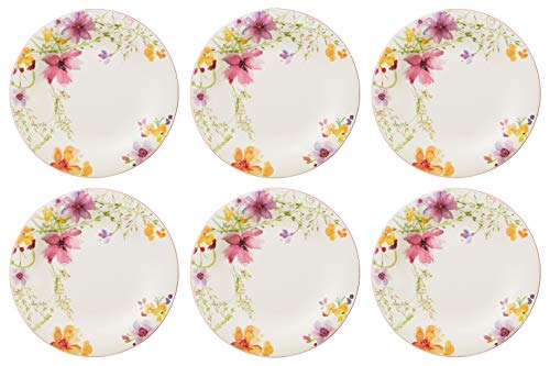 Villeroy & Boch Mariefleur Basic 6er Set Speiseteller rund D. 27cm Porzellan von CREAFLOR HOME