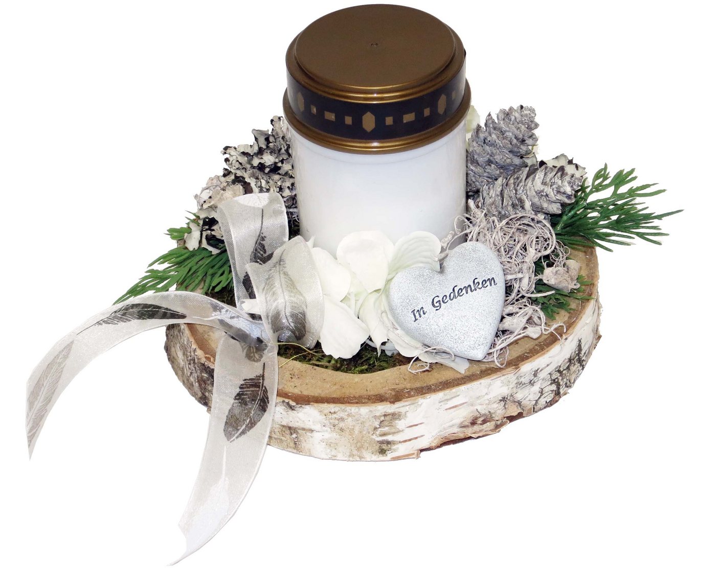 CreaFlor Home Dekokranz Grabschmuck, Handarbeit, Weiß, Motiv: Grablicht CreaFlor Home Dekokranz Grabschmuck, Handarbeit, Weiß, Motiv: Grablicht von CreaFlor Home