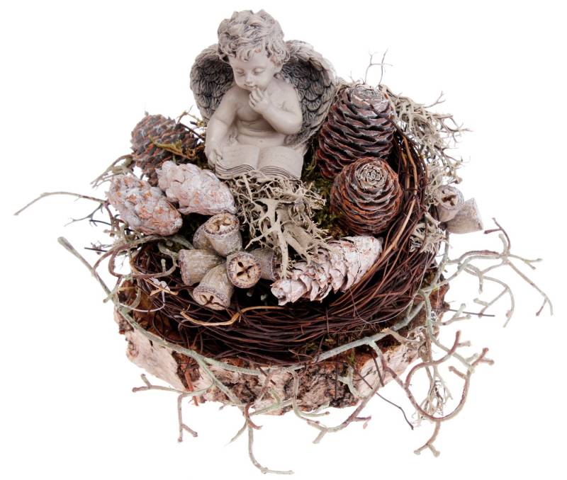 CreaFlor Home Dekokranz Grau, Durchmesser 17 cm von CreaFlor Home