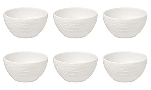 Villeroy & Boch Manufacture Rock Blanc 6er Set Dipschälchen weiß Ø 8cm Porzellan von Villeroy & Boch