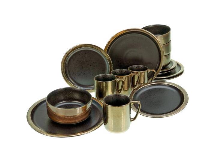 CreaTable, Geschirrset, Modern Industrial (16 Stück) von CreaTable