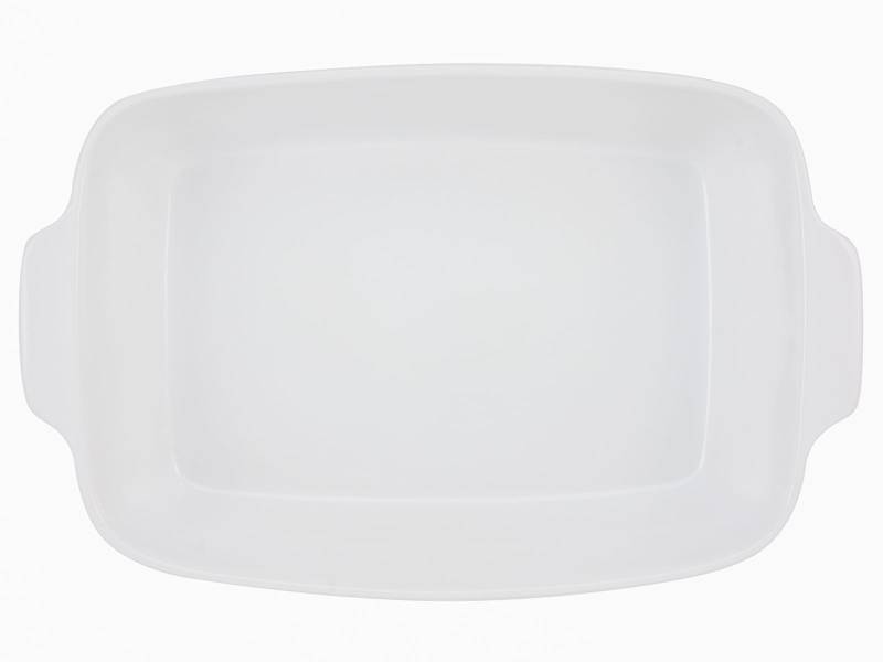 CreaTable Auflaufform Big in Farbe Weiß glänzend von CreaTable