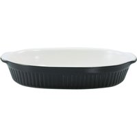 CreaTable Auflaufform Classic BLACK & WHITE schwarz Steinzeug B/H/L: ca. 19x5x33,5 cm von CreaTable