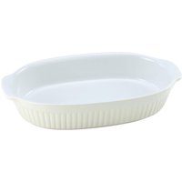 CreaTable Auflaufform Classic PASTELL Kitchen creme Steinzeug B/H/L: ca. 33,5x5x19 cm von CreaTable