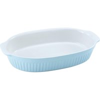 CreaTable Auflaufform Classic PASTELL Kitchen hellblau Steinzeug B/H/L: ca. 33,5x5x19 cm von CreaTable