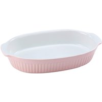 CreaTable Auflaufform Classic PASTELL Kitchen rosa Steinzeug B/H/L: ca. 33,5x5x19 cm von CreaTable