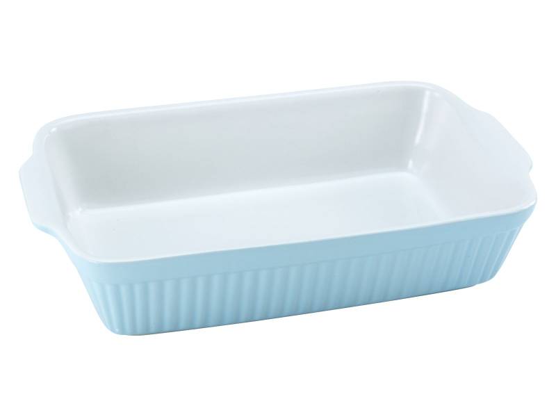 CreaTable Auflaufform Pastell Kitchen in Farbe Bleu glänzend von CreaTable