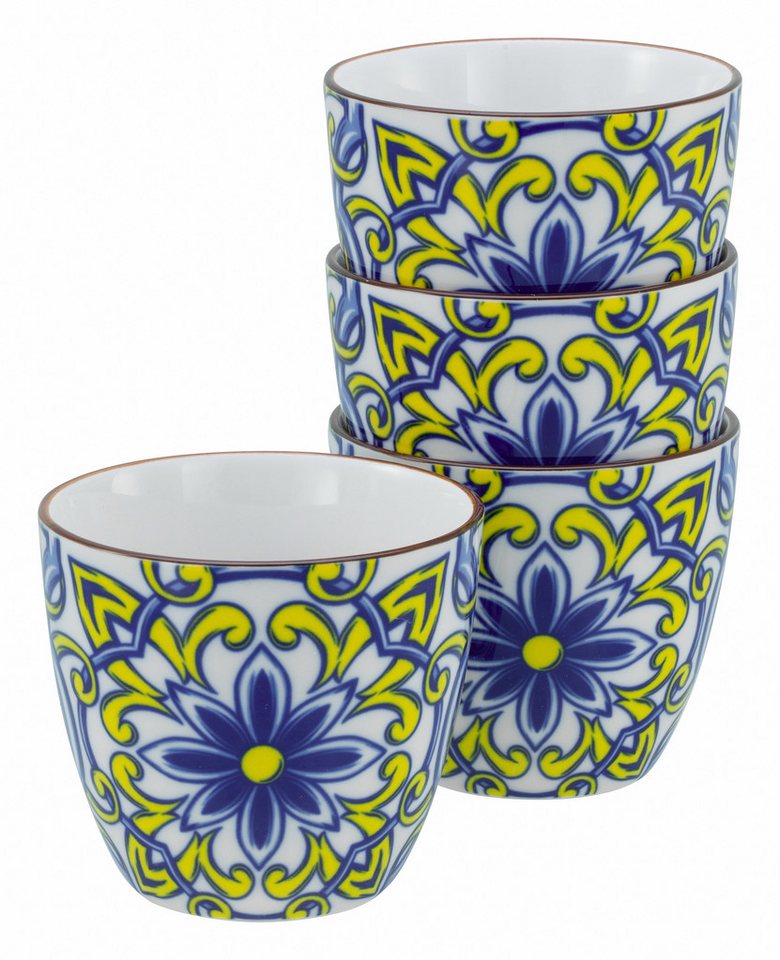 CreaTable Becher Aladin Blau Becher 4-tlg, Steinzeug von CreaTable