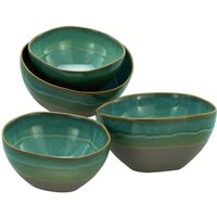 CreaTable Bowl-Set Basalt Bio olive Steinzeug von CreaTable