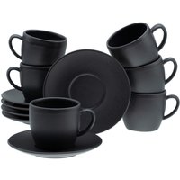 CreaTable Cappuccinotassen-Set Soft Touch schwarz Steinzeug 12 tlg. CreaTable Cappuccinotassen-Set Soft Touch schwarz Steinzeug 12 tlg. von CreaTable