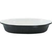 CreaTable Classic Black & White Auflaufform oval von CreaTable