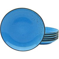 CreaTable Dessertteller NATURE COLLECTION blau Steinzeug D: ca. 20 cm von CreaTable