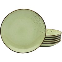 CreaTable Dessertteller NATURE COLLECTION grün Steinzeug D: ca. 21 cm von CreaTable