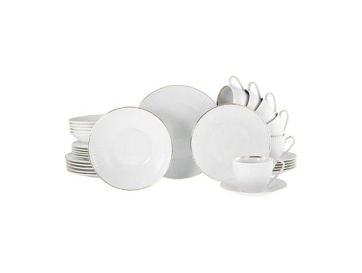 CreaTable Geschirr-Set 22847, Handwäsche emfohlen, weiß von CreaTable