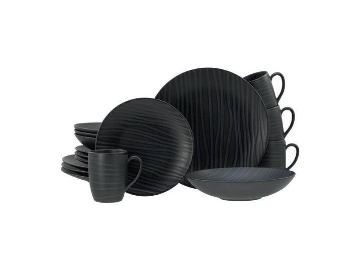 CreaTable Geschirr-Set 24334, Hochwertiges Geschirr, grau von CreaTable