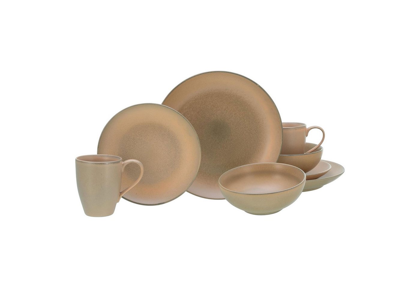 CreaTable Geschirr-Set Serie Sierra Nevada Tierra, Geschirrset aus hochwertigem Steinzeug CreaTable Geschirr-Set Serie Sierra Nevada Tierra, Geschirrset aus hochwertigem Steinzeug von CreaTable