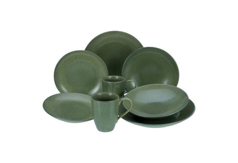 CreaTable Geschirr-Set Sierra Nevada Prado, Geschirrset aus hochwertigem Steinzeug von CreaTable