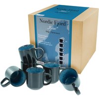 CreaTable Kaffeebecher Nordic Fjord Blue blau Steinzeug von CreaTable