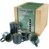 CreaTable Kaffeebecher Nordic Fjord Green grün Steinzeug von CreaTable