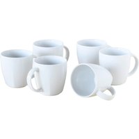 CreaTable Kaffeebecher Victoria weiß Porzellan 6 tlg. von CreaTable