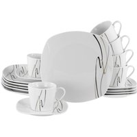 CreaTable Kaffeeservice Amelie multicolor Porzellan 18 tlg. von CreaTable