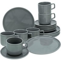 CreaTable Kaffeeservice Chef Collection grau Porzellan 18 tlg. CreaTable Kaffeeservice Chef Collection grau Porzellan 18 tlg. von CreaTable