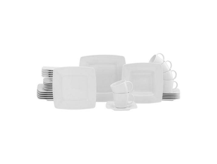 CreaTable Kombiservice , 12209, Serie Victoria Kombiservice 30-tlg (30-tlg), 6 Personen, Porzellan, weiß von CreaTable