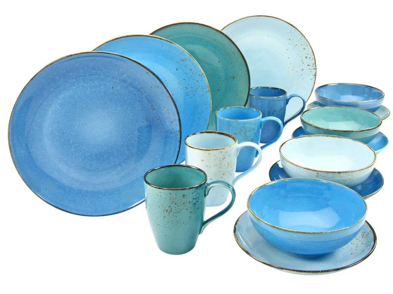 CreaTable Kombiservice 16-tlg. Nature Collection in Farbe Aqua glänzend CreaTable Kombiservice 16-tlg. Nature Collection in Farbe Aqua glänzend von CreaTable
