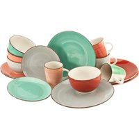 CreaTable Kombiservice Bella Casa FASHION multicolor Steingut 16 tlg. von CreaTable