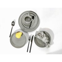 CreaTable Kombiservice Chef Collection grau Porzellan 30 tlg. von CreaTable