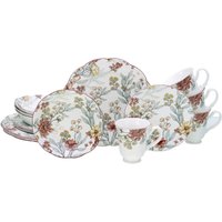 CreaTable Kombiservice Fiore bunt Steingut 16 tlg. von CreaTable