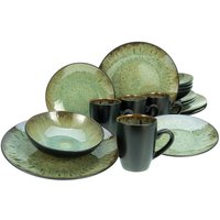 CreaTable Kombiservice Jawa grün Steinzeug 16 tlg. von CreaTable