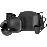 CreaTable Kombiservice Magic Black Square schwarz Steinzeug 16 tlg. CreaTable Kombiservice Magic Black Square schwarz Steinzeug 16 tlg. von CreaTable