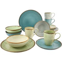 CreaTable Kombiservice NATURE COLLECTION multicolor Steingut 16 tlg. von CreaTable