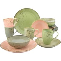 CreaTable Kombiservice Nature Collection VINTAGE GARDEN multicolor Steinzeug 16 tlg. von CreaTable