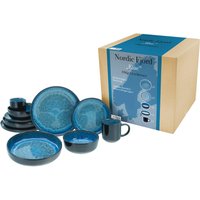 CreaTable Kombiservice Nordic Fjord blau Steinzeug 10 tlg. von CreaTable