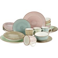 CreaTable Kombiservice SAMBA multicolor Porzellan 20 tlg. von CreaTable