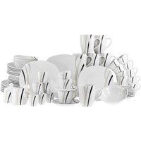 CreaTable Kombiservice Square City Line weiß Porzellan 62 tlg. von CreaTable