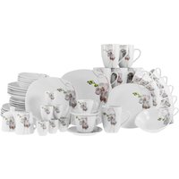 CreaTable Kombiservice Square Orchidee weiß Porzellan 62 tlg. CreaTable Kombiservice Square Orchidee weiß Porzellan 62 tlg. von CreaTable