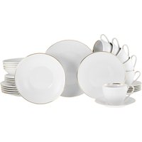 CreaTable Kombiservice Valencia gold Porzellan 30 tlg. von CreaTable