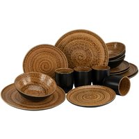 CreaTable Kombiservice Villa Romana terra Steingut 16 tlg. von CreaTable