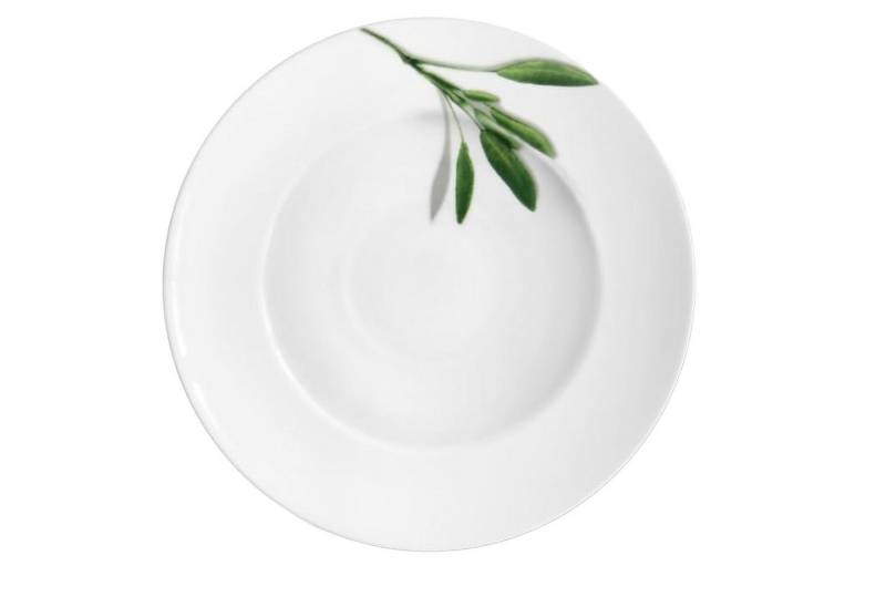 CreaTable Pastateller CreaTable - EUROPA KRÄUTER - Pastateller SALBEI 27 cm aus Porzellan, (1 St) von CreaTable
